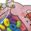 The pink cartoon-shaped hair band bag contains colorful plush hair bands and black and white hair bands Application Scenario
